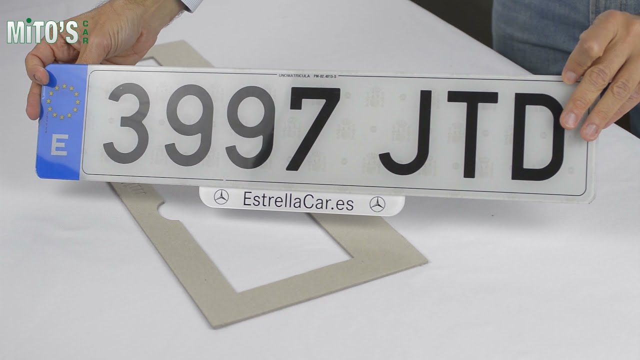 COLOCACIÓN PORTAMATRICULAS METACRILATO 19CM