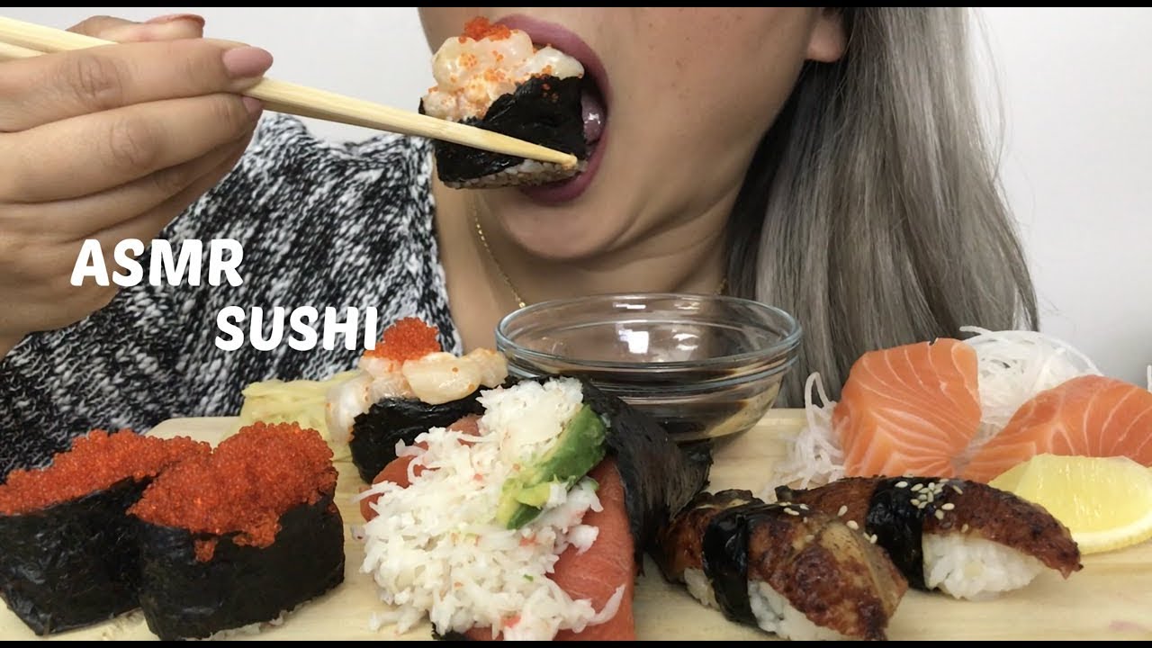 ASMR SUSHI [ Eating Sound ] - N.E Lets Eat