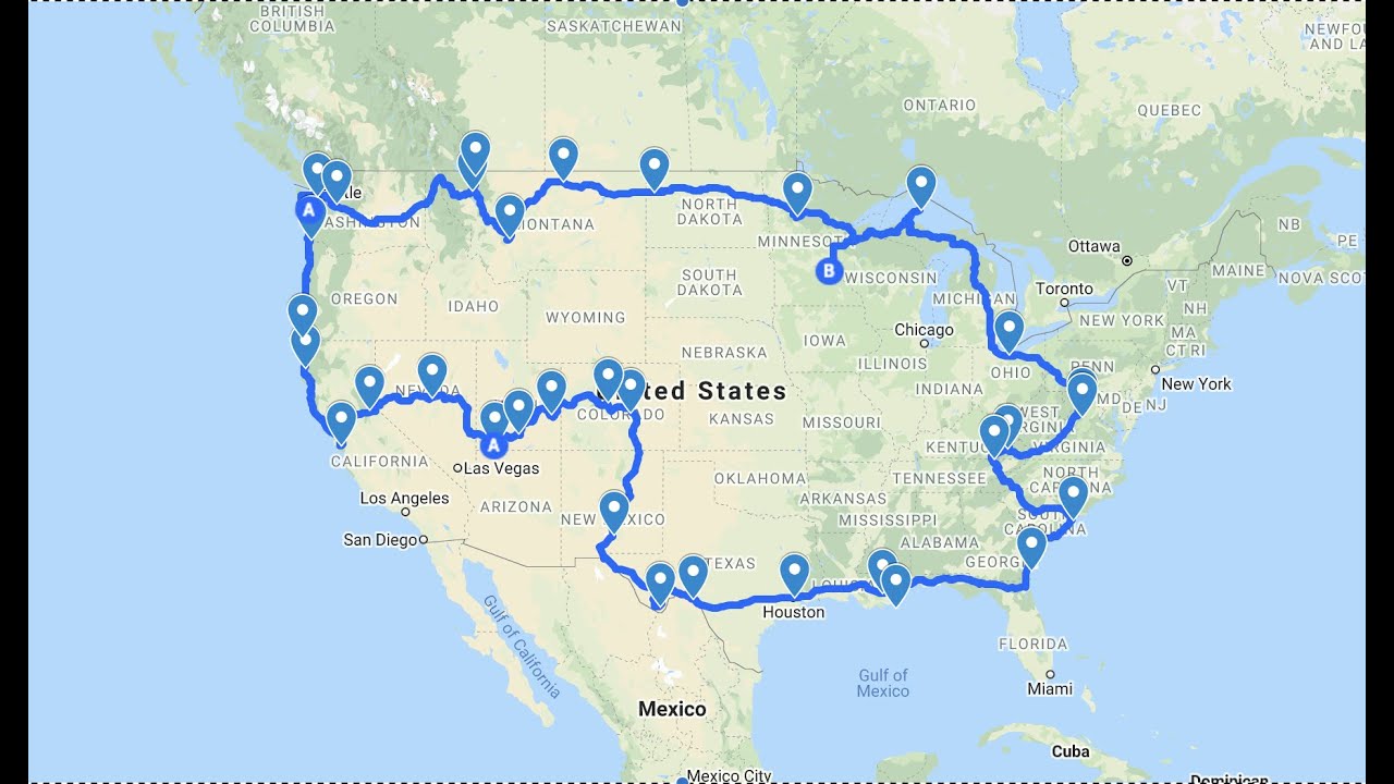 13,500 Miles Around America: Road Trip Timelapse