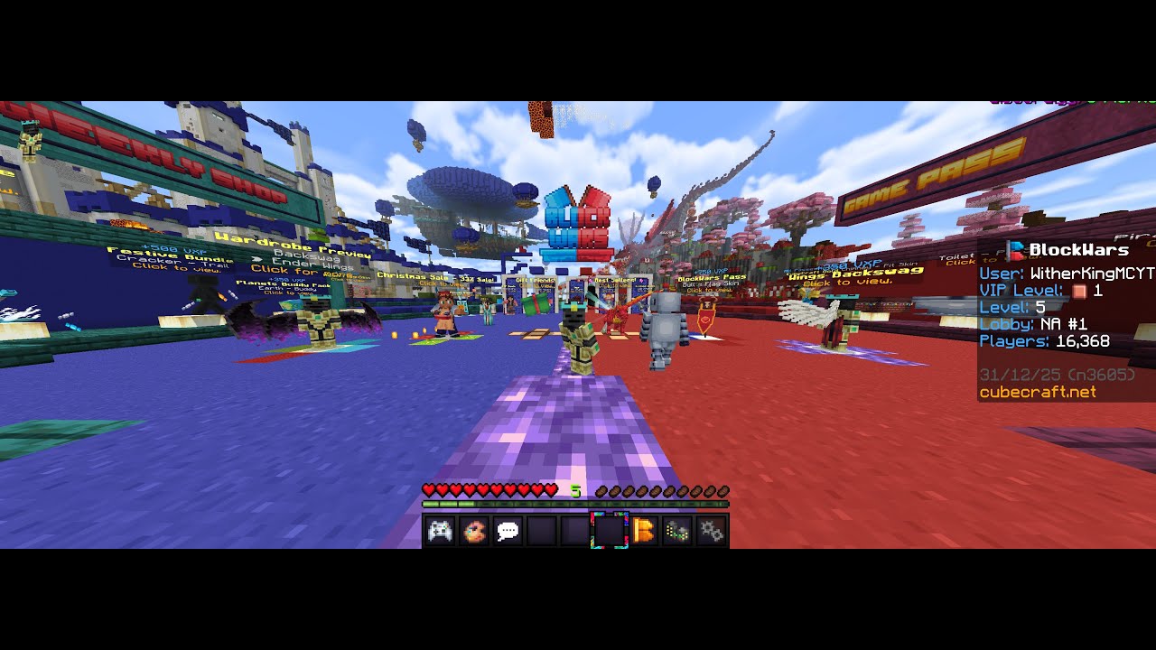 First Video: Playing CubeCraft Blockwars