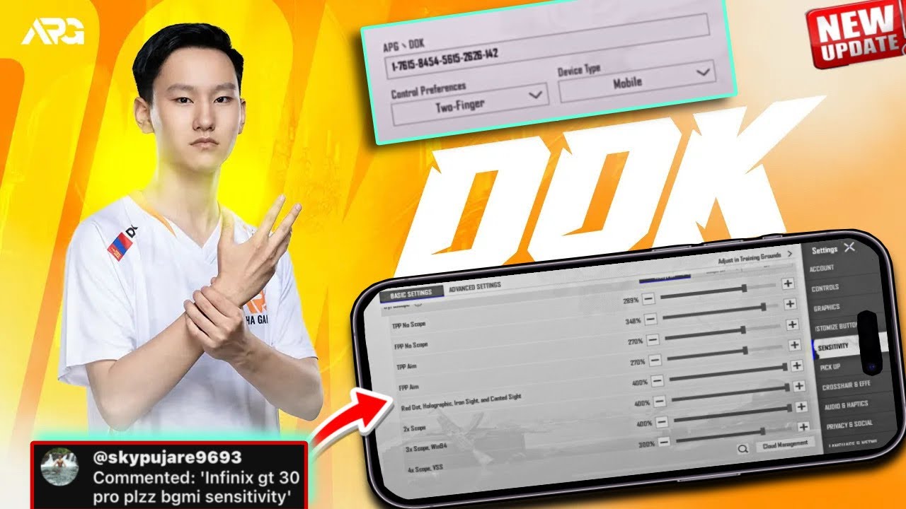 apg dok sensitivity New Update | Zero Recoil BGMI 4.3 Update Settings Android/iOS