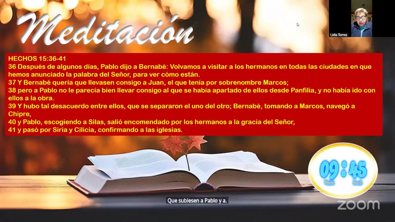 HECHOS 15:36-41 POR OLGA LIDIA TORRES