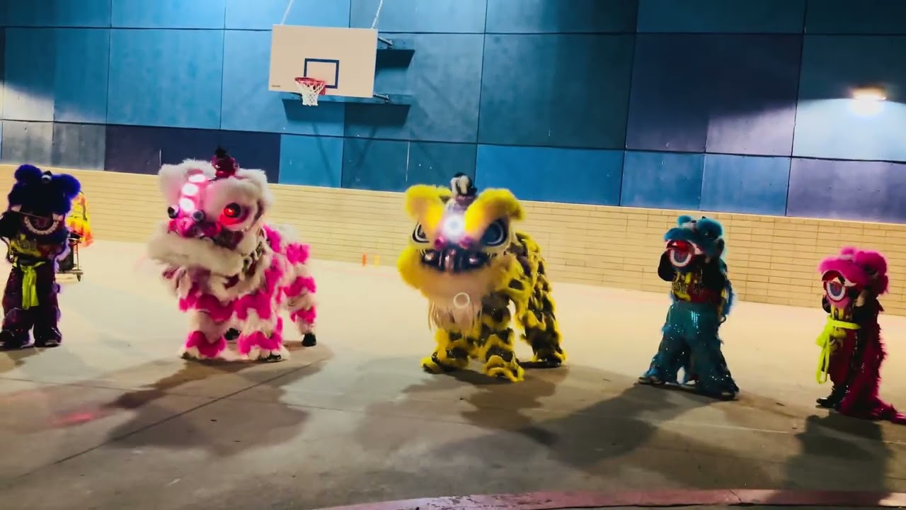 Golden  lion dance