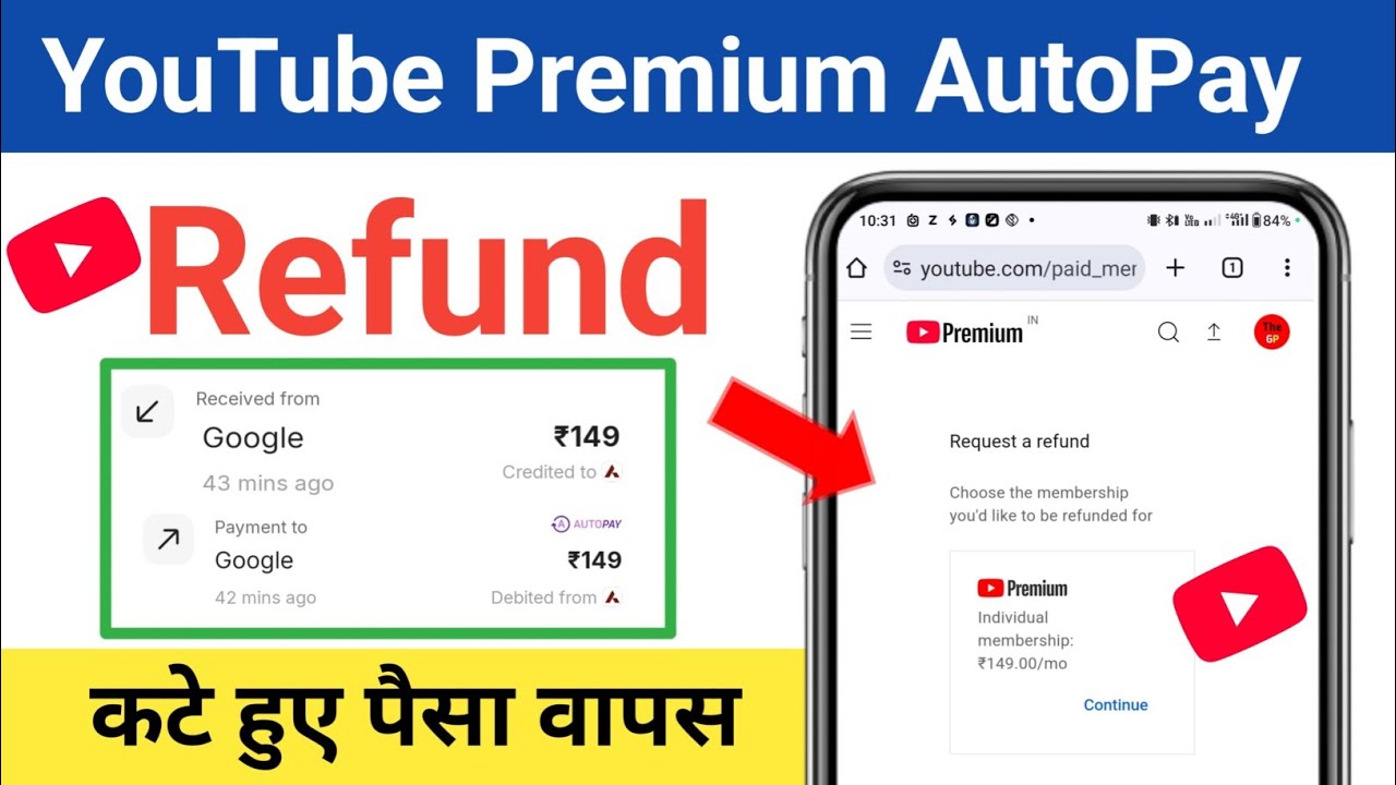 Request a refund for a YouTube Premium Subscription | YouTube Premium Autopay Refund Kaise Le
