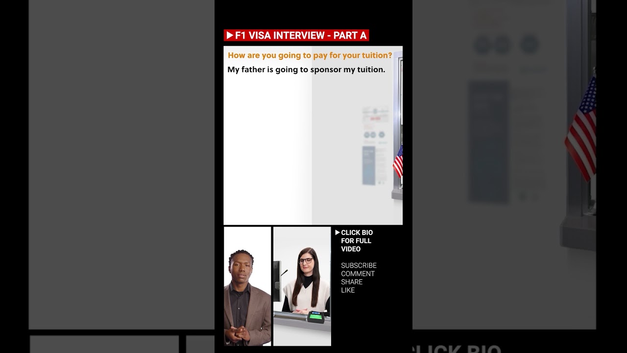 PART A 2024 F1 Visa Interview Practice #english #visaapproach #f1visainterview