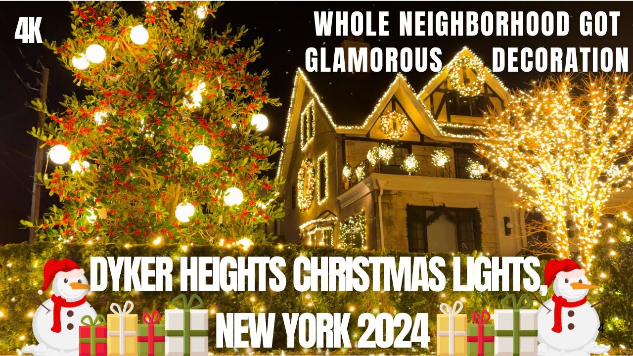 Dyker Heights Christmas Lights 2024 in Brooklyn New York City ✨ NYC Christmas 2024 ✨ 4k