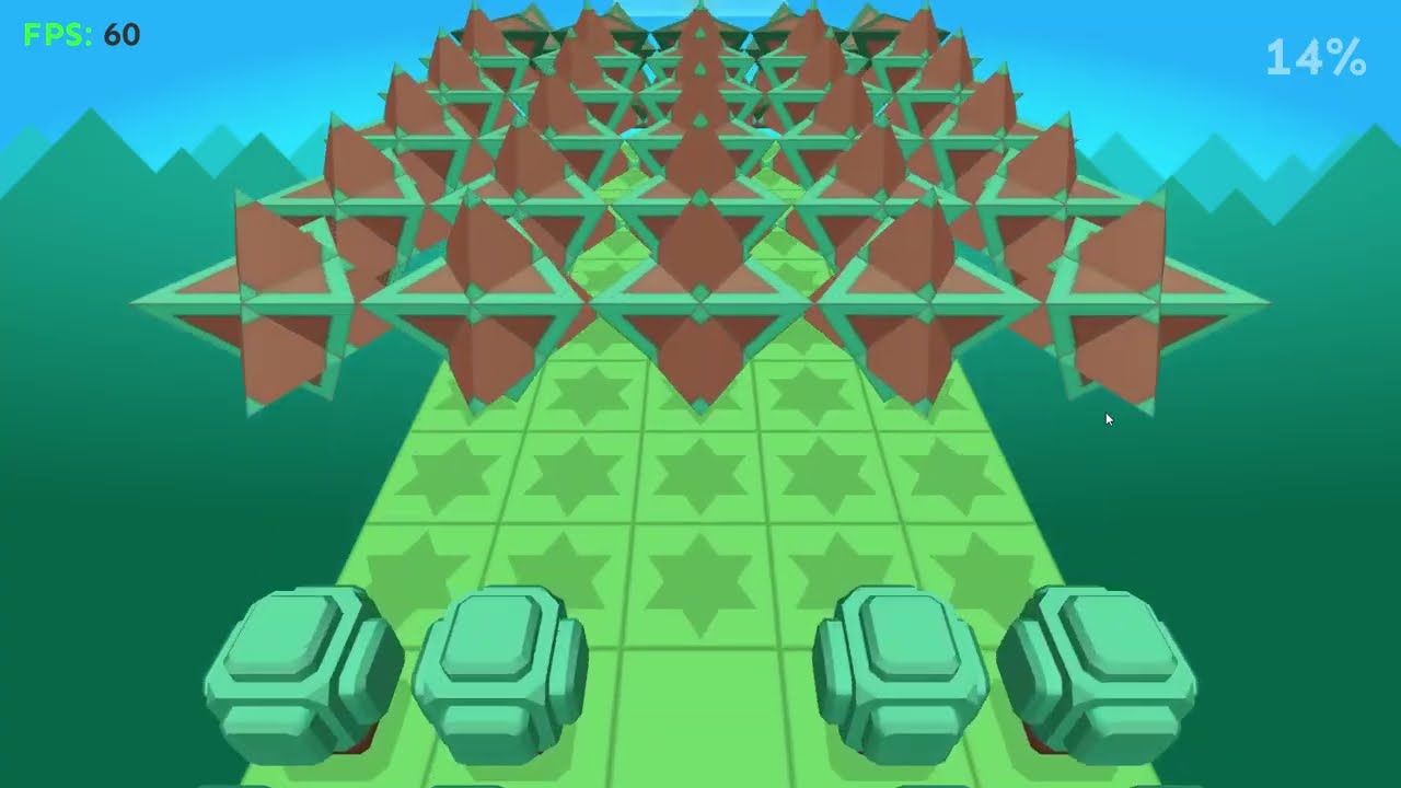 (자작맵)롤링스카이 리메이크 산언덕 v2 (Own map) Rolling Sky Remake  massifv2