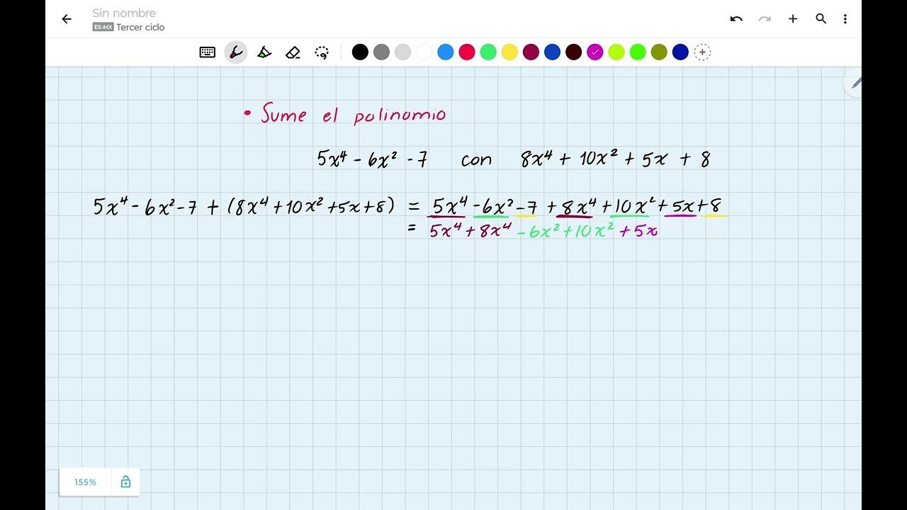 SUMA DE POLINOMIO (8°)