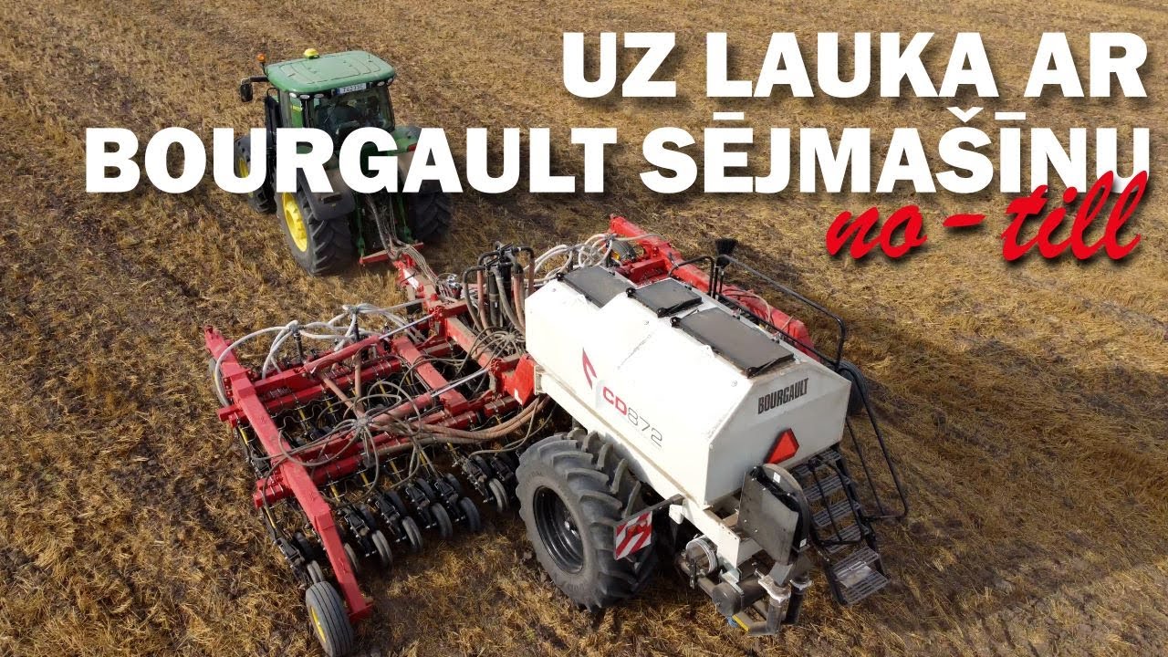 Uz lauka ar Bourgault FMS CD872 tiešās sējas / no-till sējmašīnu | aragro.lv