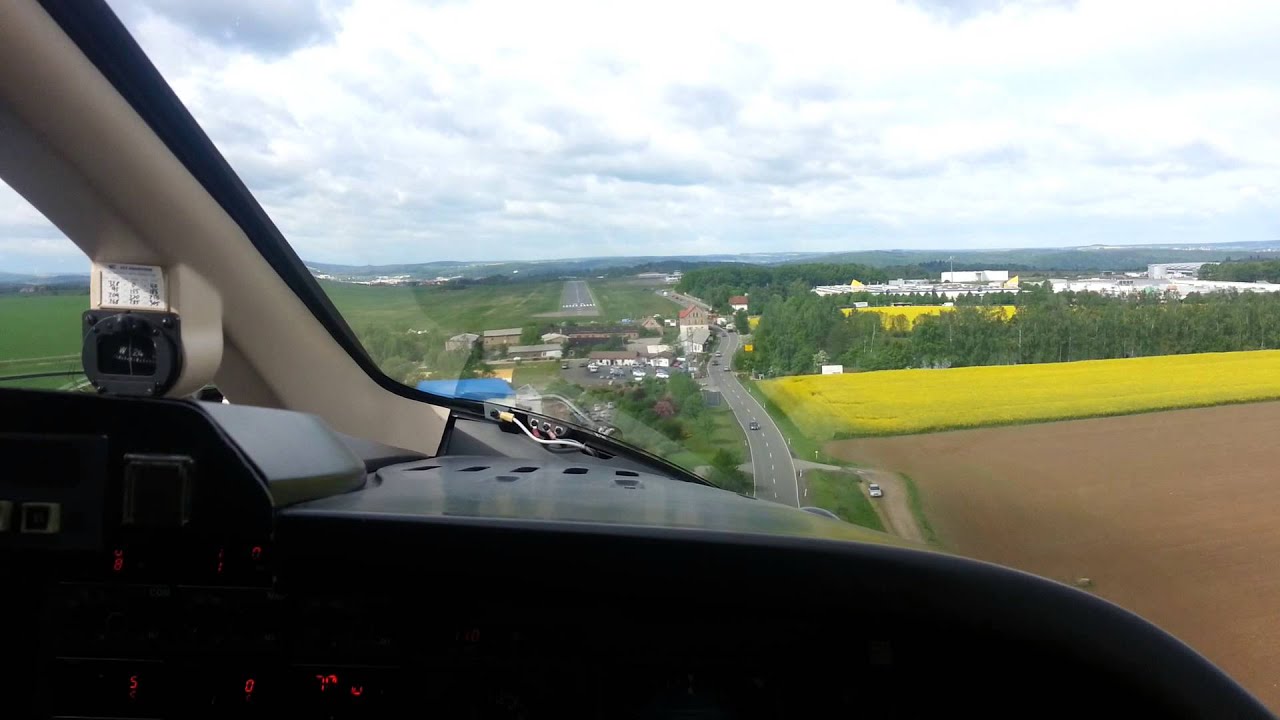Piaggio P180 Avanti Landing at Gera-Leumnitz Germany
