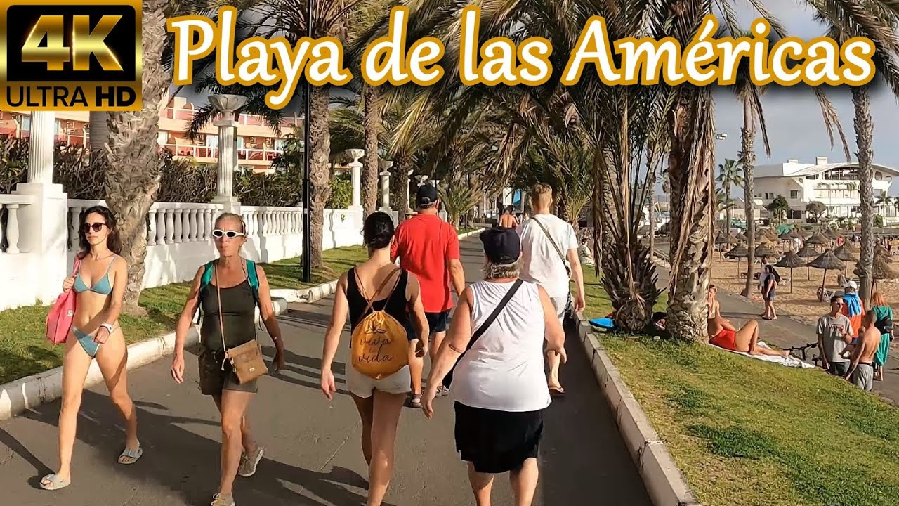 TENERIFE | This is Playa de las Américas on 12 February 2022 🧐 [Great Weather 🌞] | Walking Tour [4K]