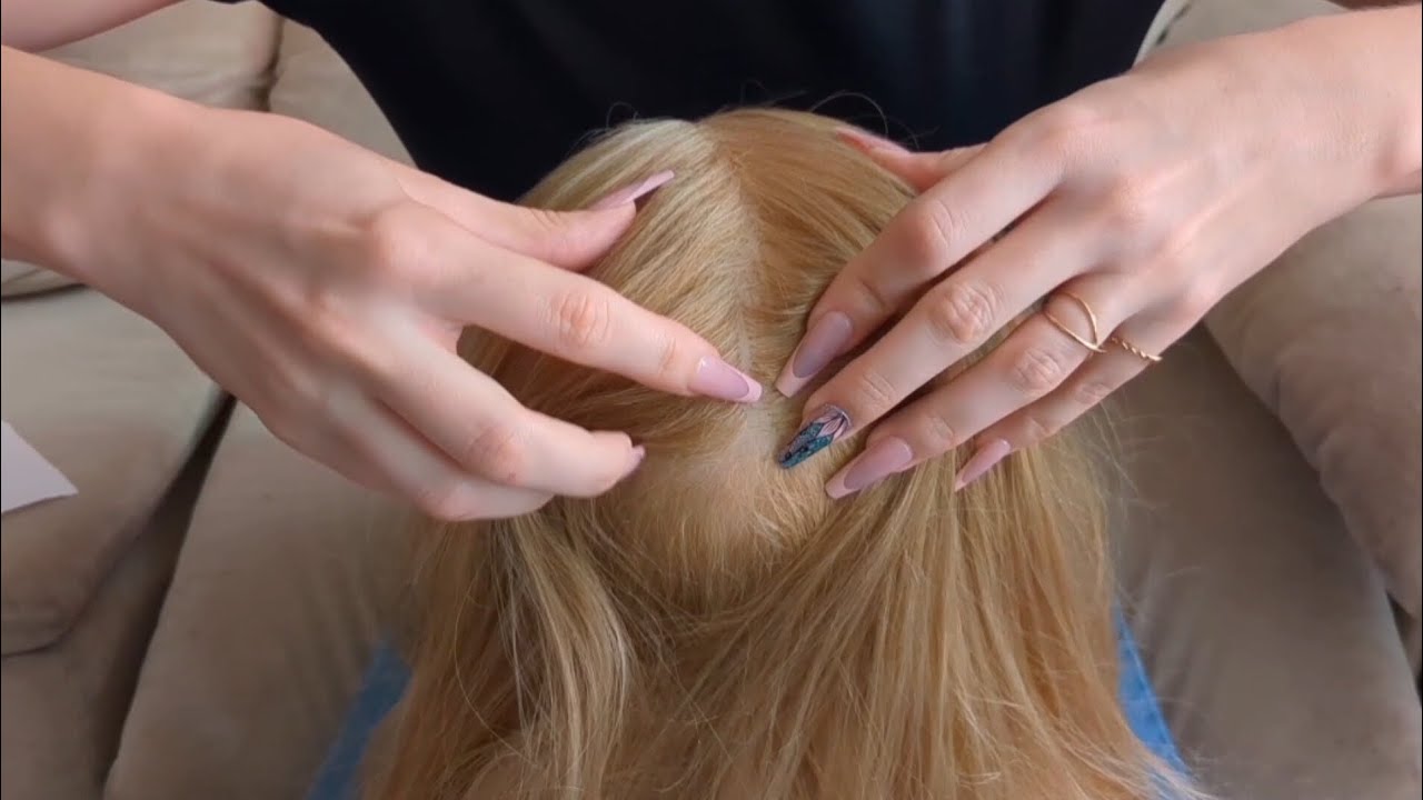 ASMR Scalp Scratching & Detailed Check With Long Nails 💅🏻