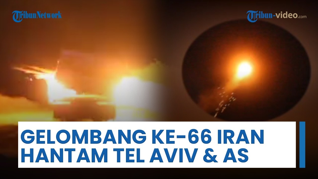 Rudal & Drone dari Gelombang Ke-66 Operasi Janji Sejati Iran Hantam Tel Aviv hingga Pangkalan AS