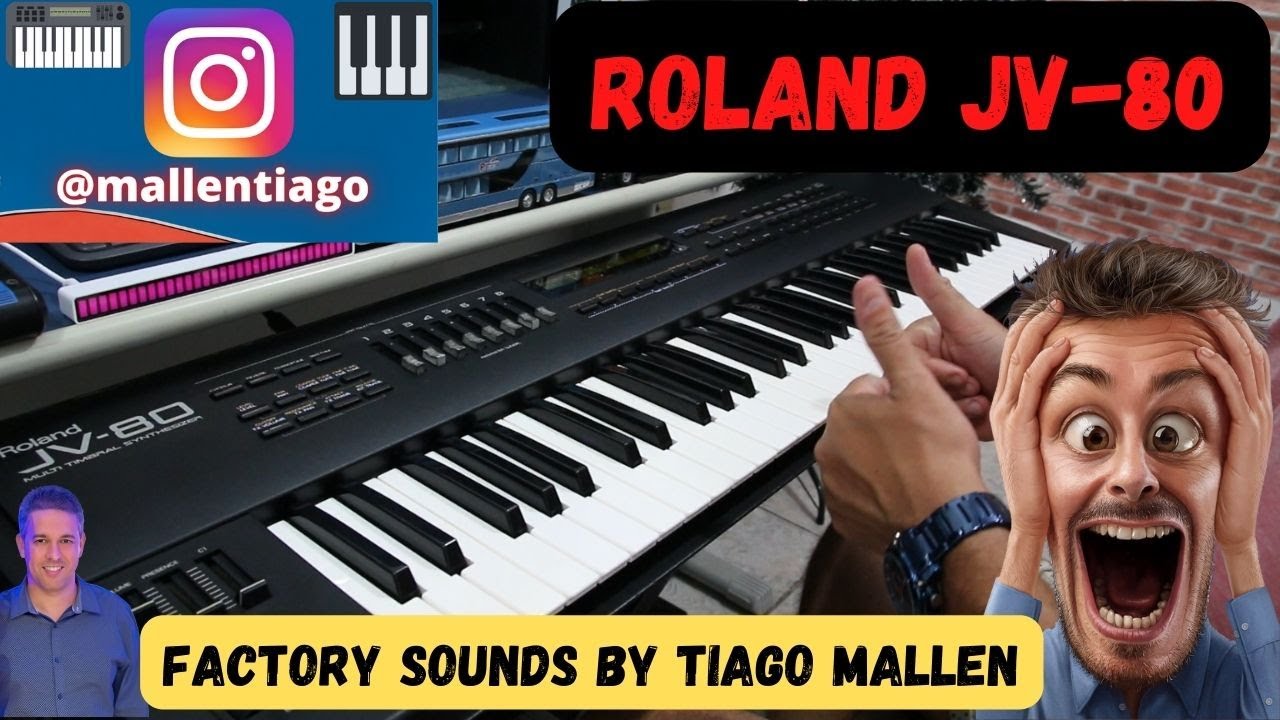 ROLAND JV-80 (FACTORY SOUNDS by TIAGO MALLEN) ANO : 1992 #roland #harmonia #teclado #tecladista