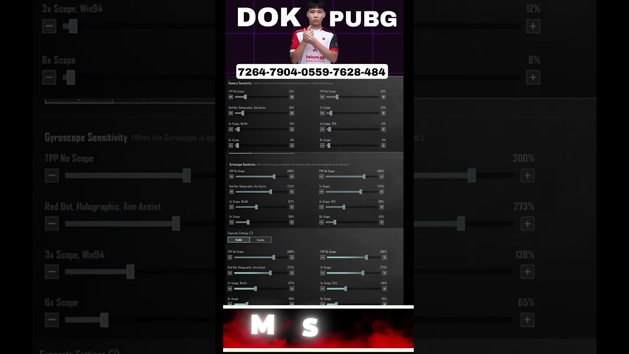 DOK Sensitivity 4.2 Update | BEST ZERO RECOIL SENSITIVITY | PUBG MOBILE/BGMI