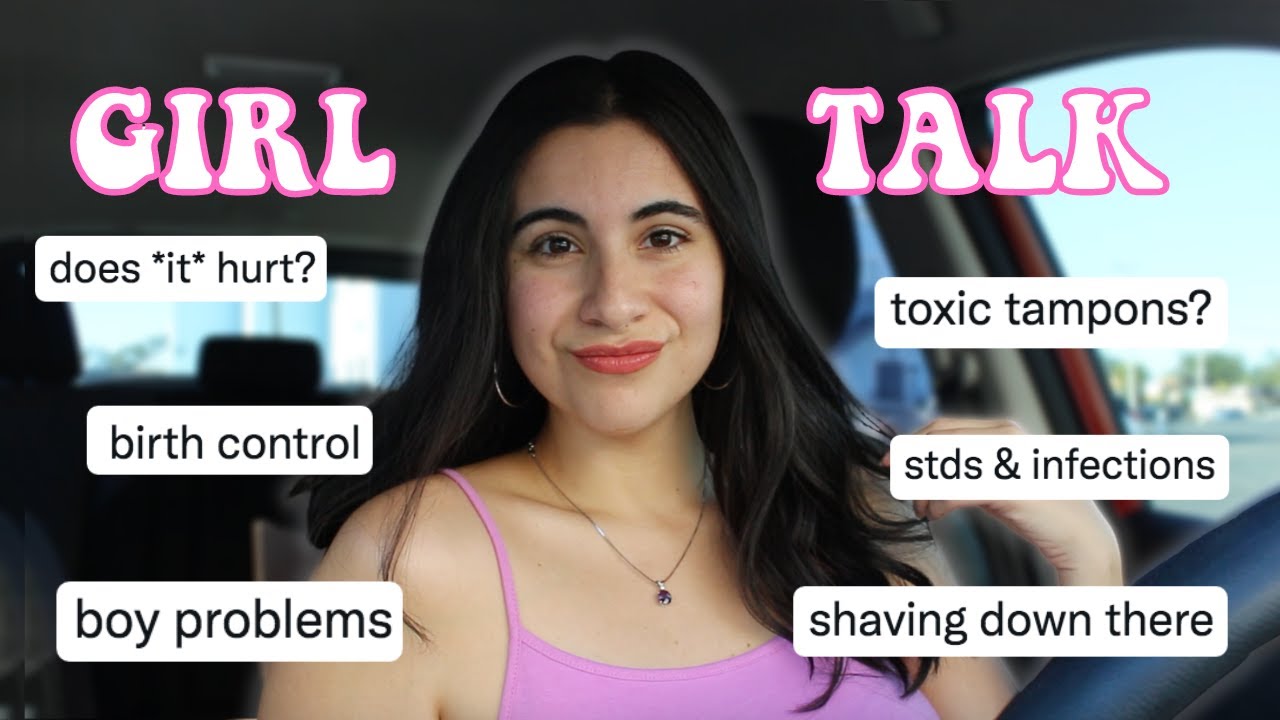 answering TMI GIRL TALK questions you're too scared to ask ANYONE (periods, s*x, boys) | Just Sharon