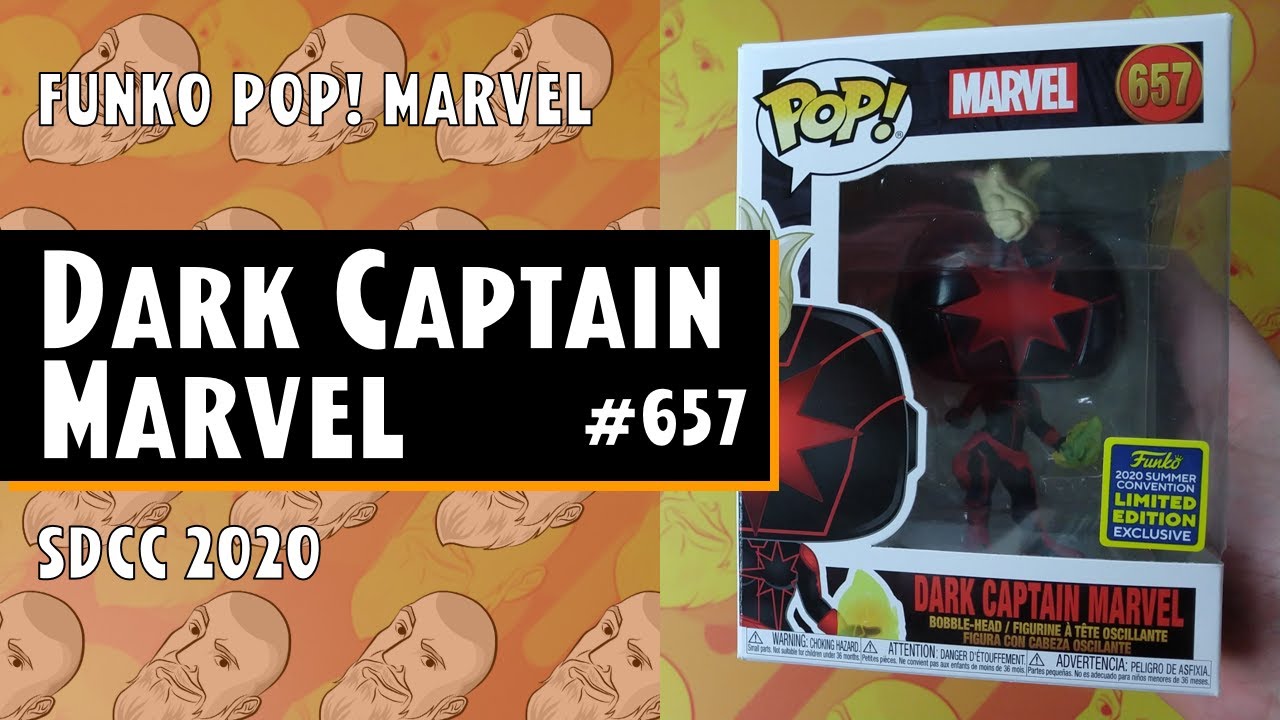 Funko Pop Dark Captain Marvel - #657 - Exclusive SDCC 2020 // Just One Pop Showcase