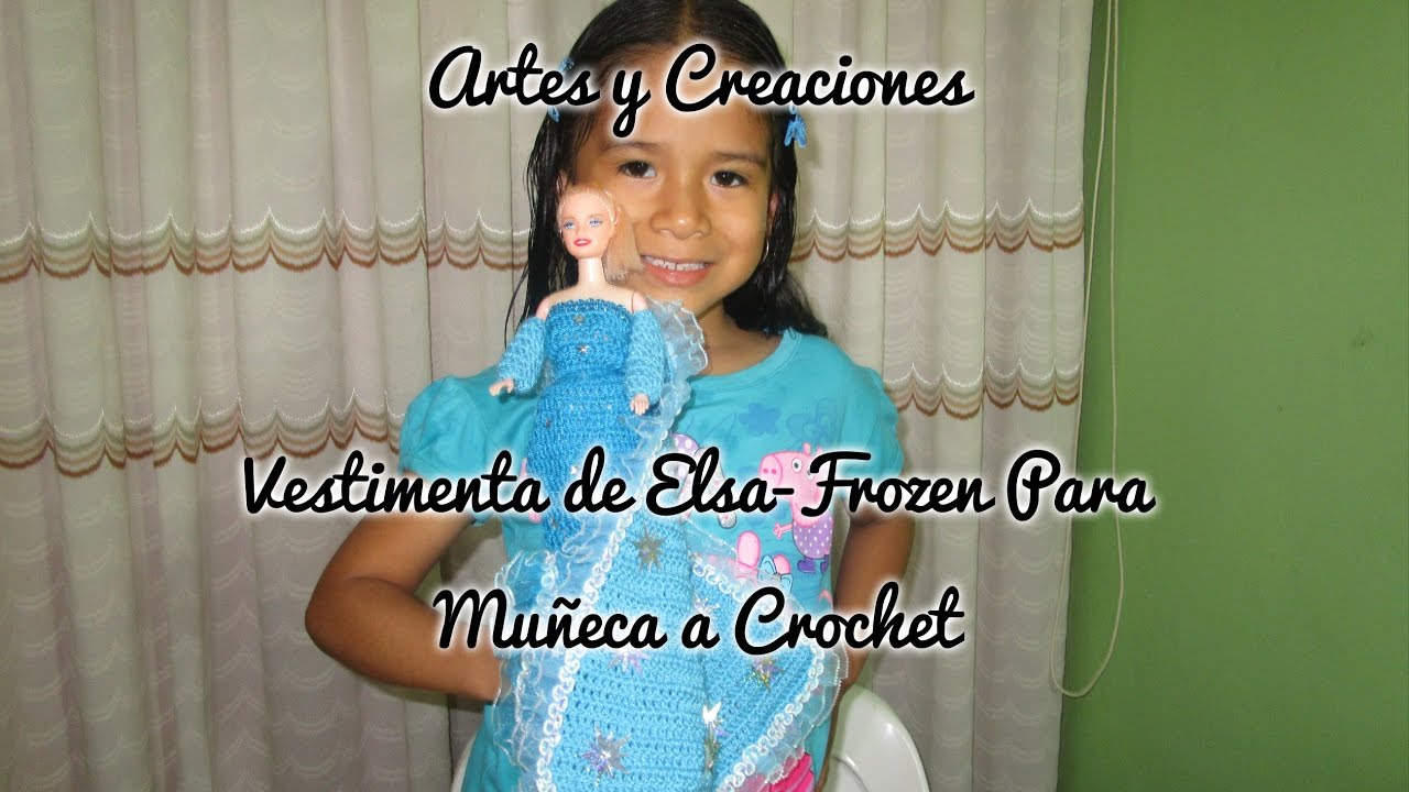 VESTIDO ELSA FROZEN PARA MUÑECA TEJIDA  A CROCHET - 1ERA. PARTE