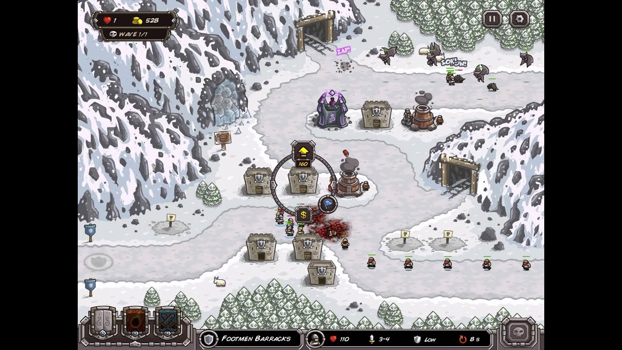 Kingdom Rush Walkthrough / Icewind Pass / Iron Challenge / Veteran / 1080p60