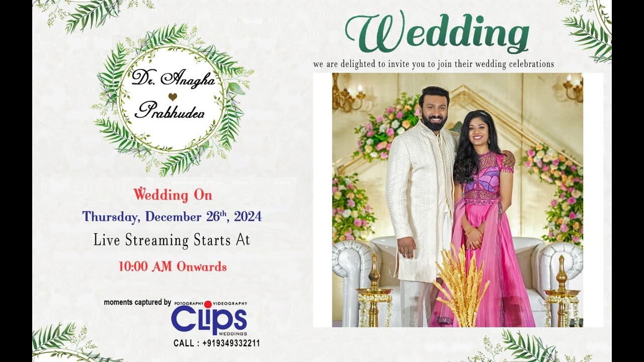 WEDDING : DR.ANAGHA & PRABHUDEV.