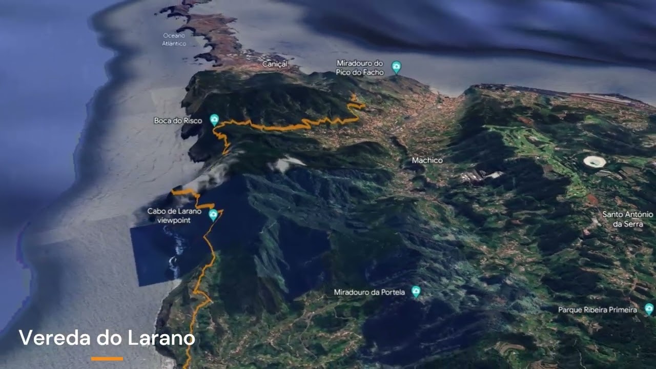 Vereda do Larano Trail Map, Walking&nbsp;in&nbsp;Madeira