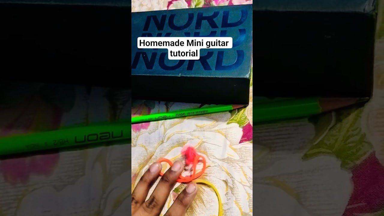 tutorial how to make homemade guitar 🎸🎶