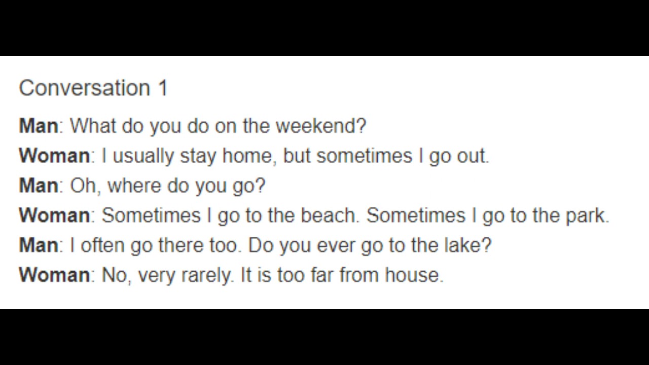 Adverbs of frequency - Conversation/listening