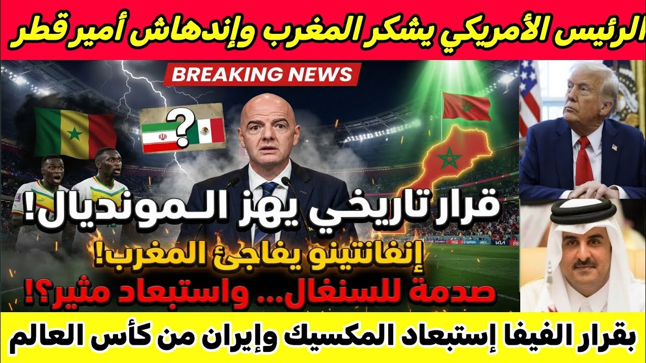 В видеоролике президент США благодарит Марокко; историческое решение ФИФА шокирует Иран, Мексику ...