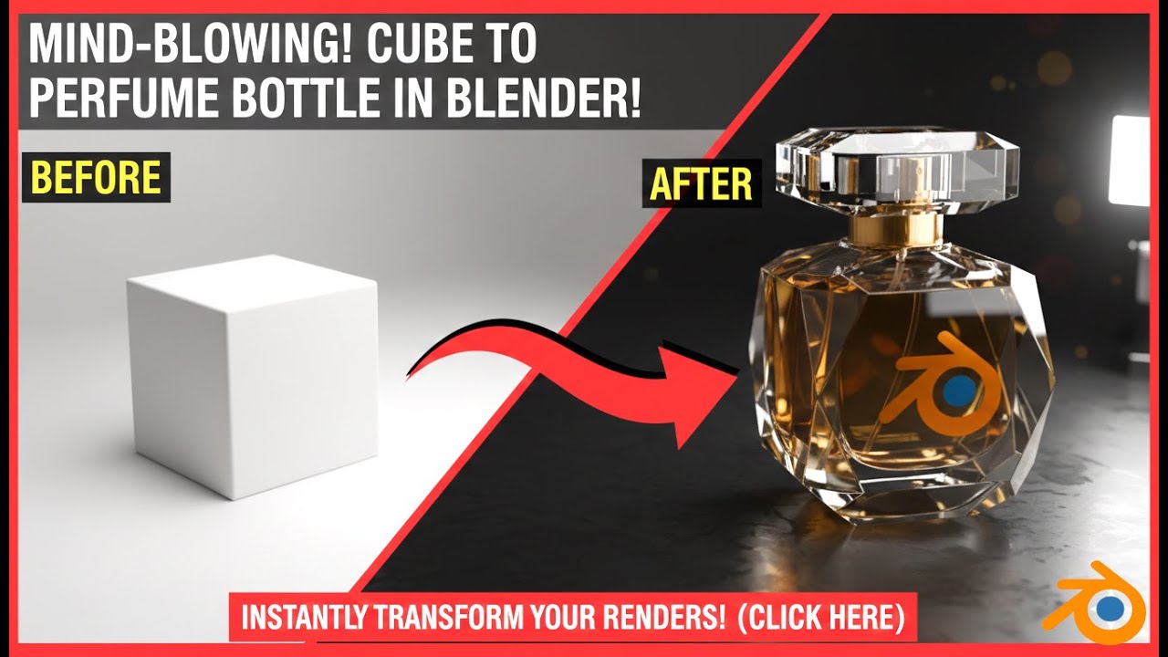 Transform a Cube into Realistic Perfume in Blender! 💎 (Step-by-Step)