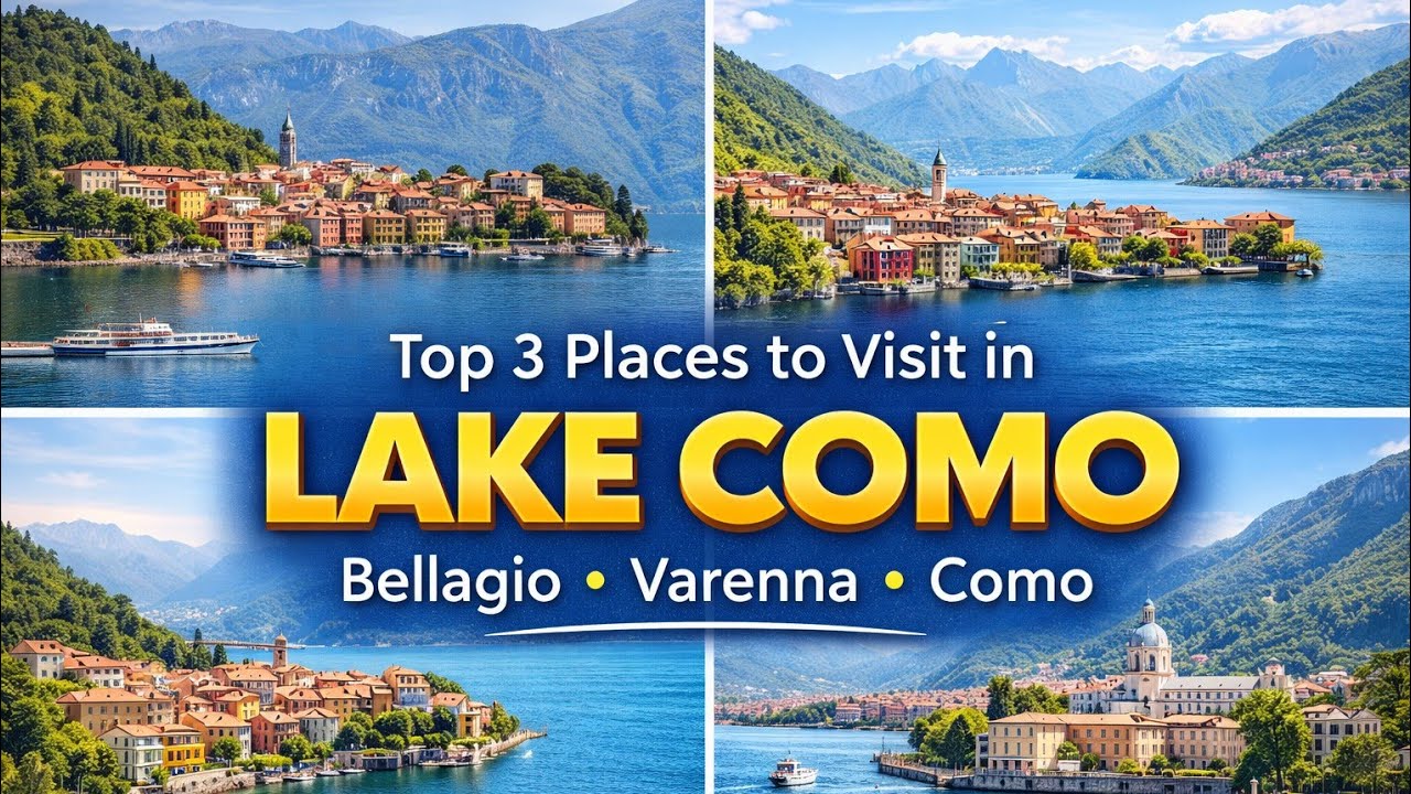 Top 3 Places to Visit in Lake Como | Bellagio, Varenna & Como, Italy