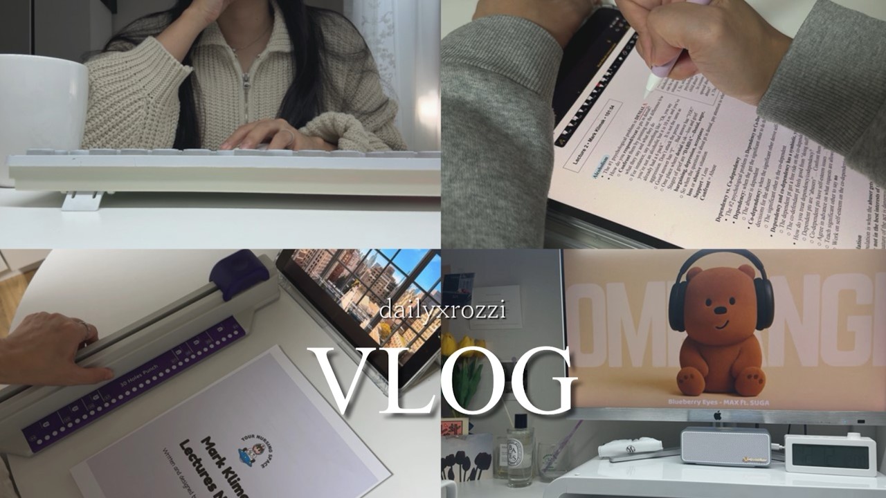 VLOG 준비하다보면 뭐라도 되겠지 |  일상브이로그 |  NCLEX 시작, 셀프제본 보통아이네, 엄마랑 신세계데이트, 두바이먼치킨