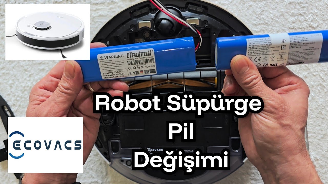 ROBOT SÜPÜRGE PİL SORUNU VE DEĞİŞİMİ #ecovacs #ecovacsN8 #robotsüpürge 