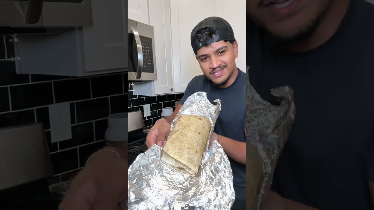 How to make the Viral Cheesy Chipotle Burrito #chipotle #burrito #foodie #mukbang #diy