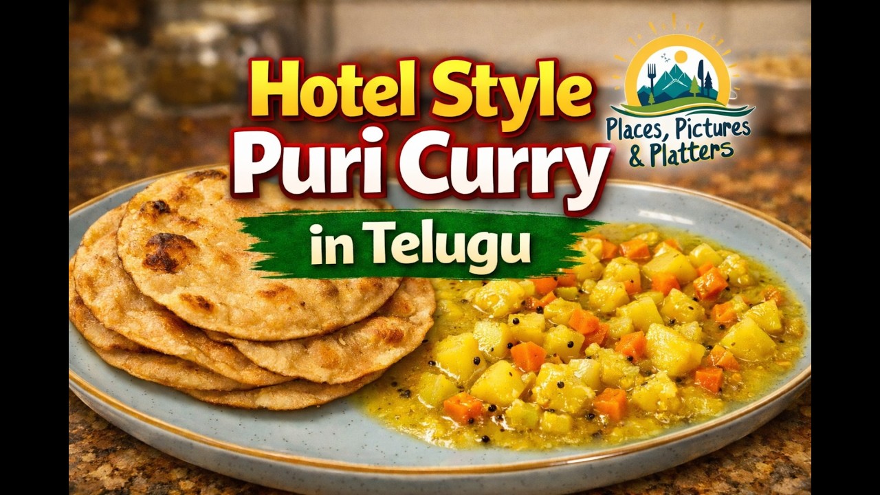 Perfect Hotel Style Puri Curry in Telugu #puricurry #pooricurry #puri #poori #telugurecipes #indian