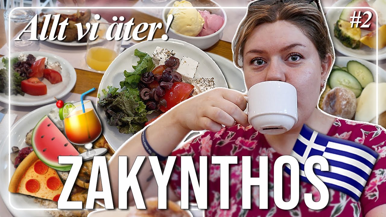 ALLT VI ÄTER PÅ EN DAG I GREKLAND ZAKYNTHOS VLOGG 2