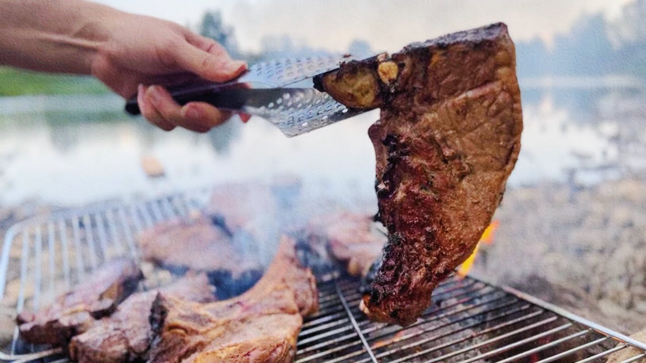 Smoky Barbecue Beef Ribs 🥩 Recipe with Raspberry Tea | Cooking Next to the River 🏞️