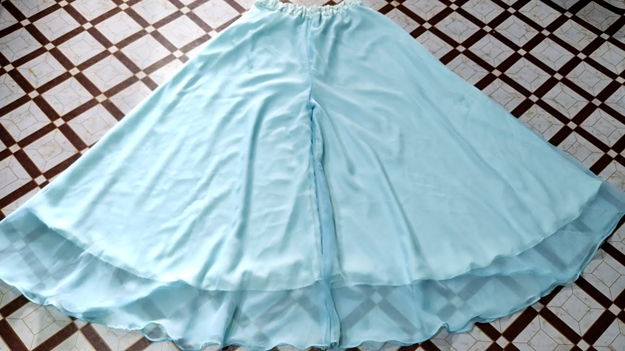 circular plazzo cutting and stitching with lining/astar plazzo/umbrella plazzo