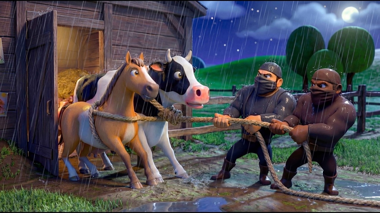 Old MacDonald Had a Farm | But Thieves Stole the Animals! 😱 | Kids Story