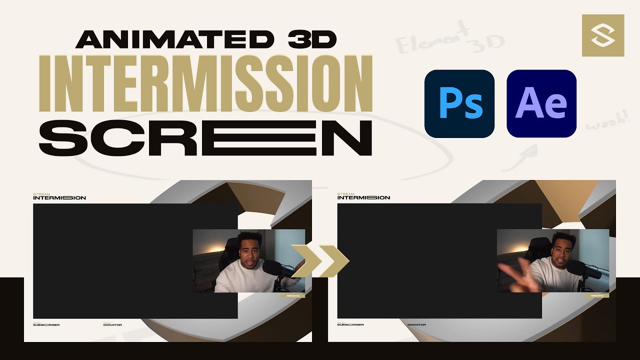 PS/AE Tutorial: Animated 3D Logo Stream Intermission Screen