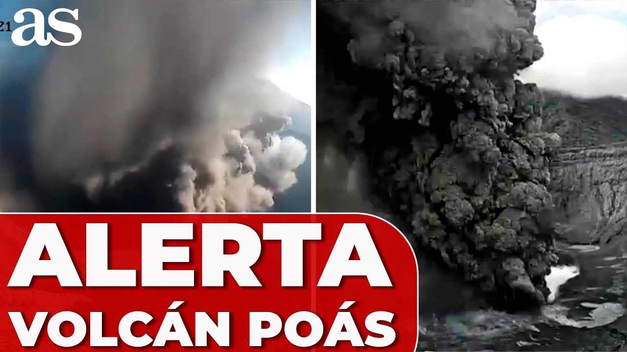 ENORME columna de humo y ceniza del VOLCÁN POÁS de COSTA RICA: ALARMANTE