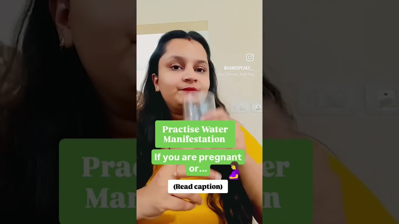If you are pregnant or anxious, do this water affirmation 