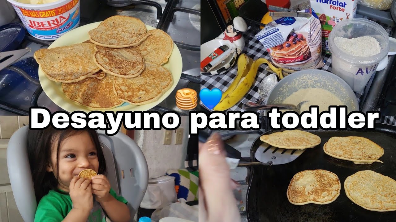 Hotcakes de avena con platano para toddler🥞🍌💙