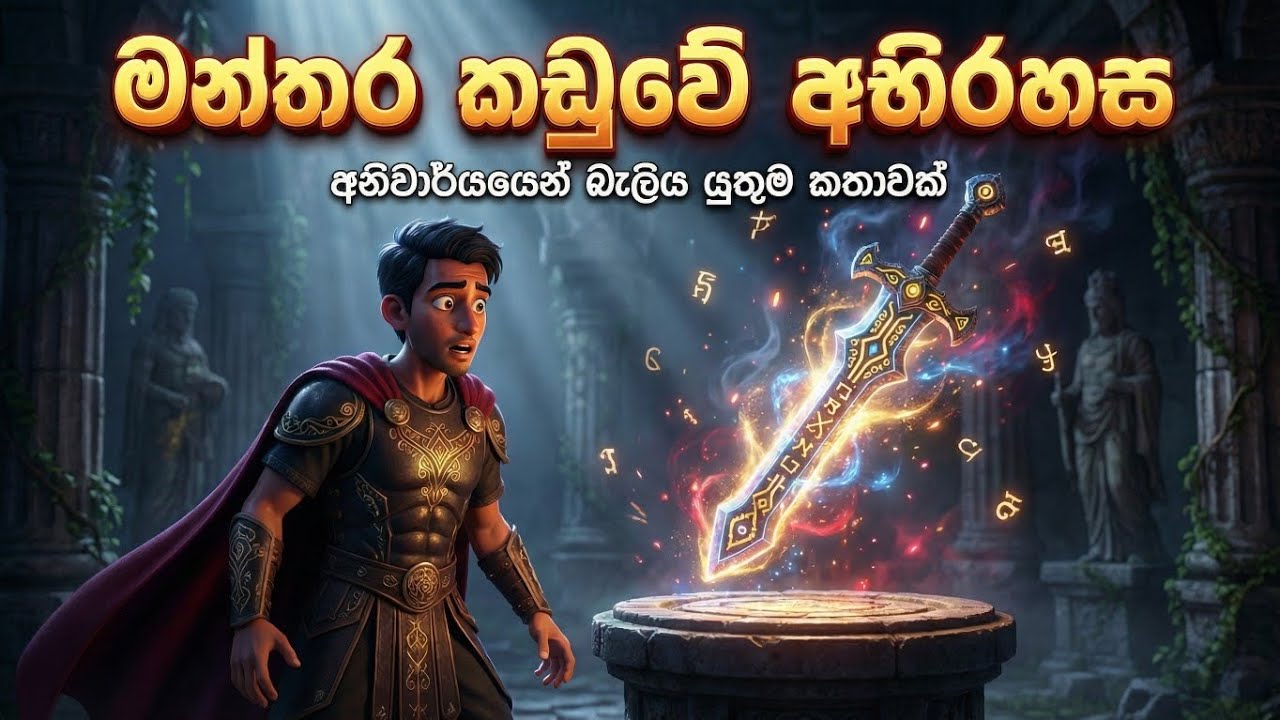 පිරිසිදු හදවතකට පමණක් ලැබුණු මන්තර කඩුව | සහෝදරයන් තිදෙනාගේ පුරාවෘත්තය|sinhala cartoon .