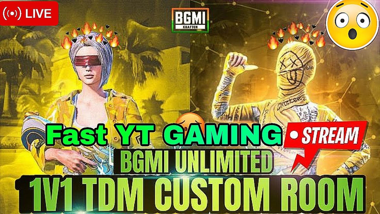 BGMI CUSTOM ROOM LIVE | TDM CUSTOM ROOM FREE | fastytgaming Is Live