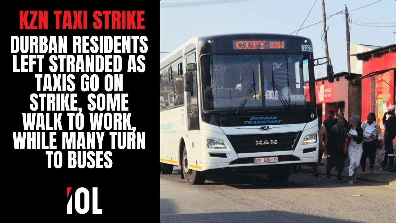 KZN Taxi Strike. Durban residents left stranded as taxis go on strike. Some walk to work.