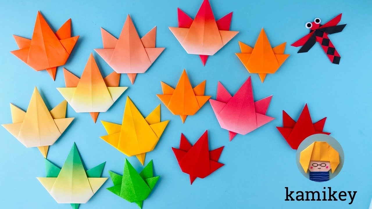 【折り紙】簡単もみじ Origami Japanese Maple（カミキィ kamikey)