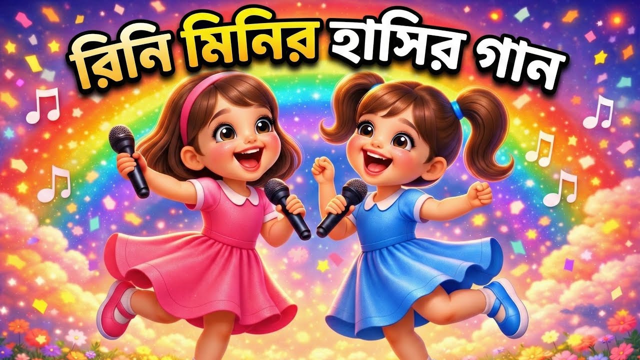 রিনি আর মিনির মজার গান 🌈🎵 | Kids Bangla Song | Bengali Kids TV