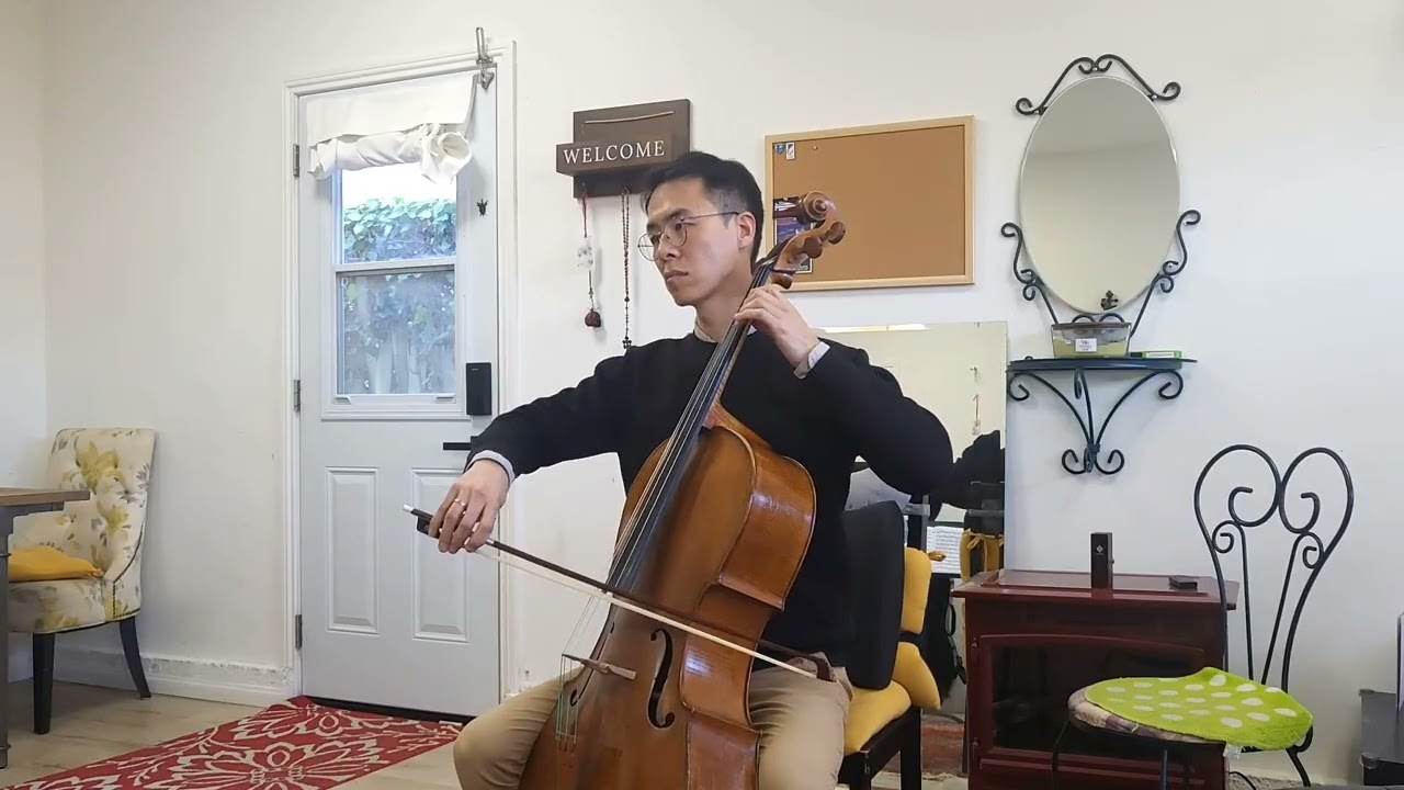 [169/1,000] Courante from the Suite no.3 by J. S. Bach | 1,000 Solo Piece Project | august lee