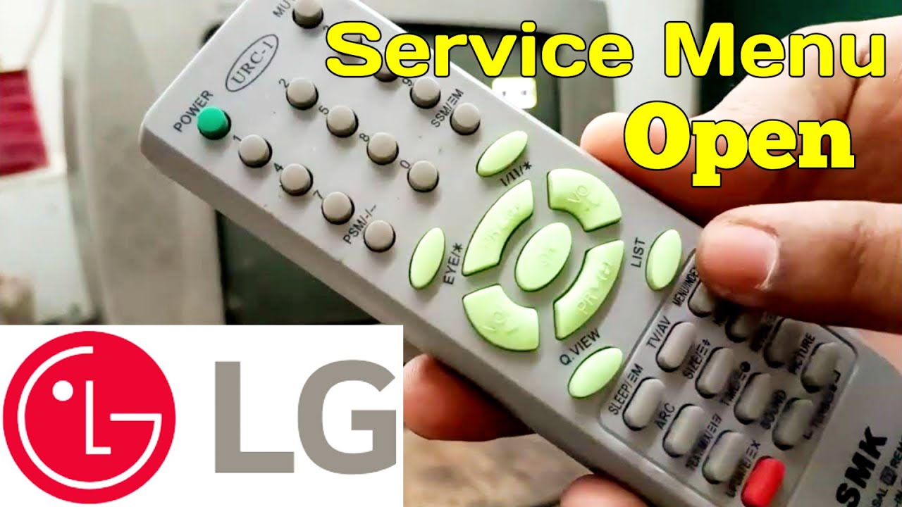 How To Open All Lg Crt Tv Service Mode