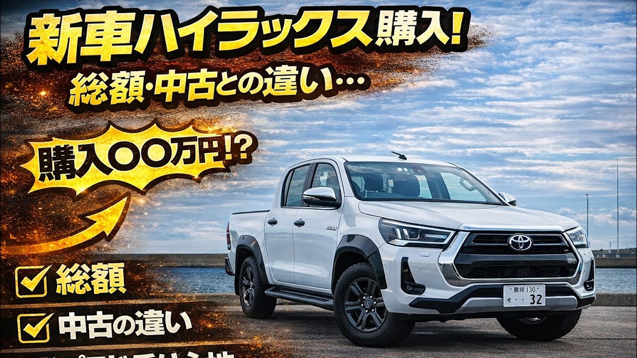 【新車ハイラックス購入】総額いくら？中古との違い・マイナーチェンジ後比較・プラドとの乗り心地まで全部話します